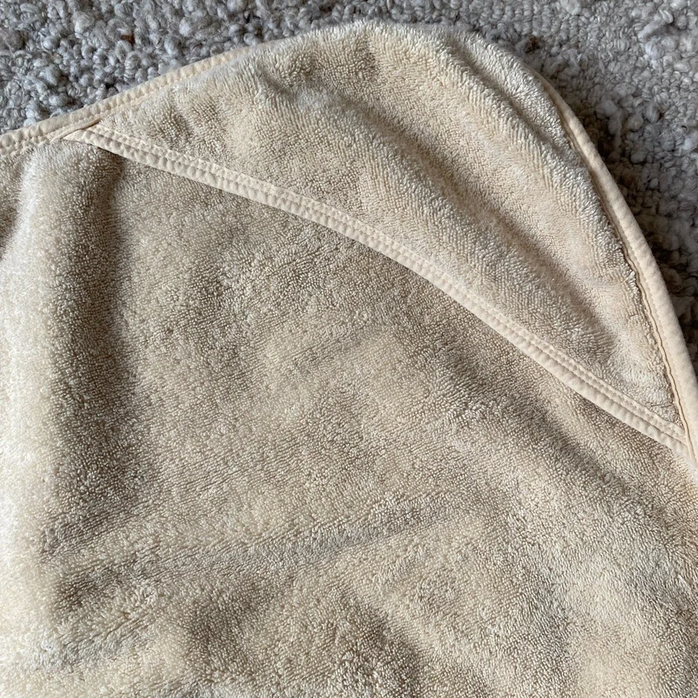 Mushie Organic Cotton Baby Hooded Towel, Fog
